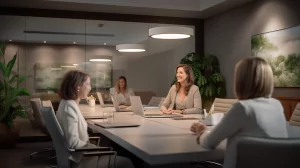 cpollinger A side view of a late 40s female accountant meeting cde924e9 c75f 441f b79f 07c1980fcbcd